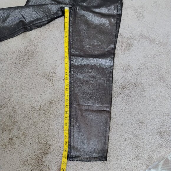 Woman's Jeans Black Denum Metallic Finish size 0 - Picture 5 of 9